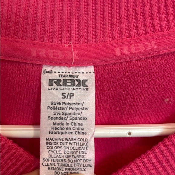 RBX Hot Pink Ribbed Top - Picture 4 of 4